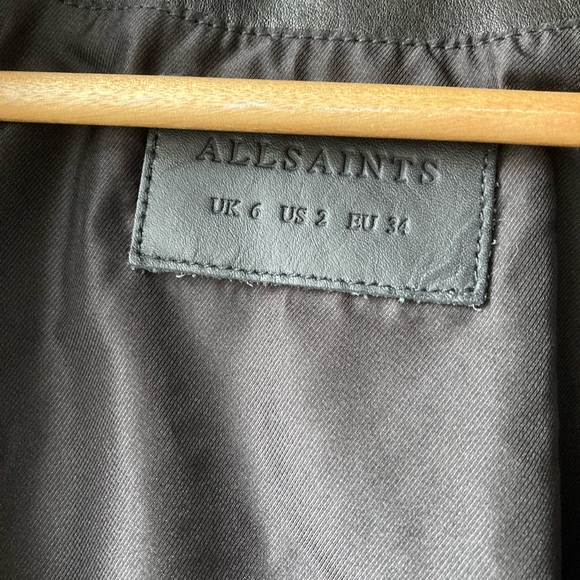 All Saints Luna Shearling Biker Jacket - Picture 9 of 15